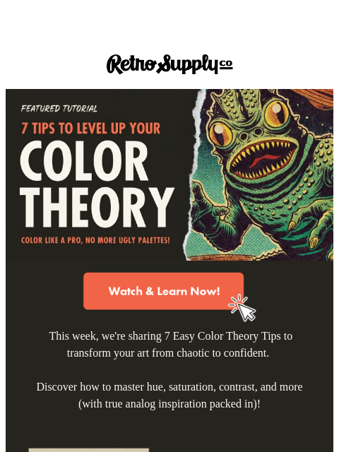 retrosupply newsletter: 7 Tips to Level Up Your Color Theory