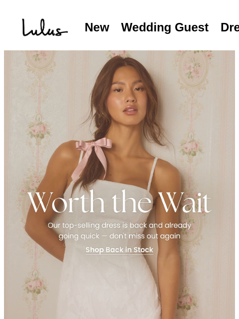 lulus newsletter: YOUR RESTOCK ALERT 📢