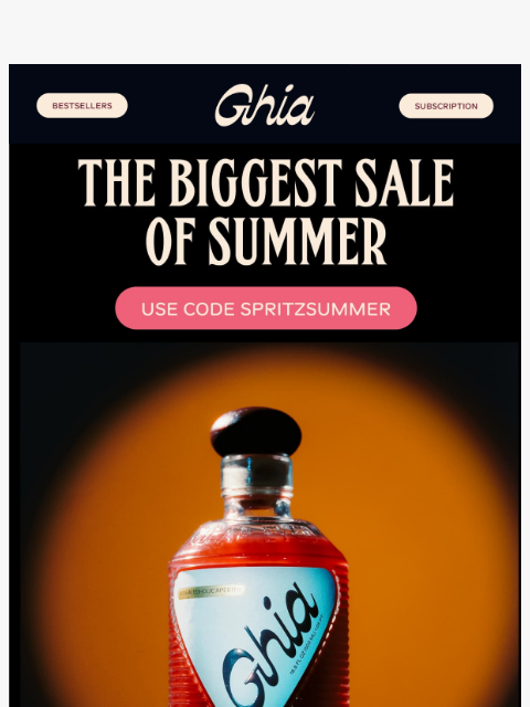 drinkghia newsletter: Six Years, And Our Biggest Sale