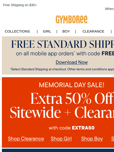 gymboree newsletter: Our 5 Best-Selling Styles this Week + Extra 50% Of...