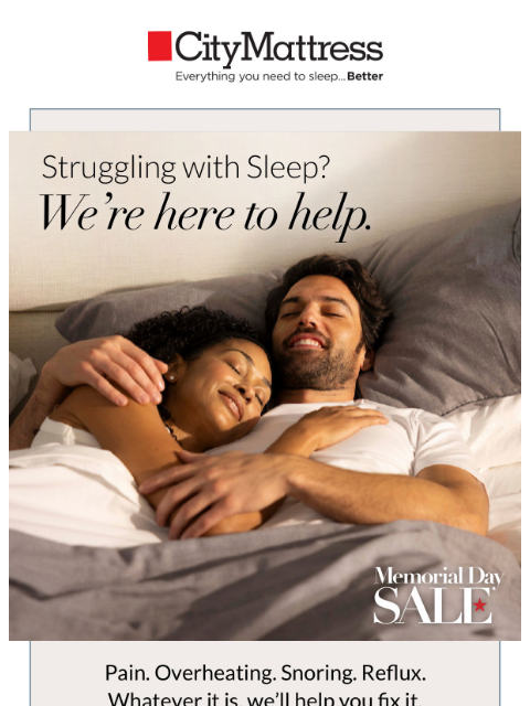 citymattress newsletter: Waking up sore, hot, or exhausted?
