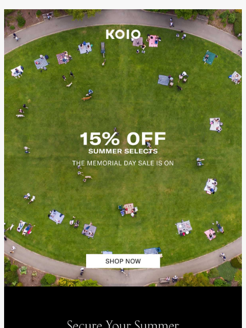 koio newsletter: The Riviera Launch: 15% Off Select Styles