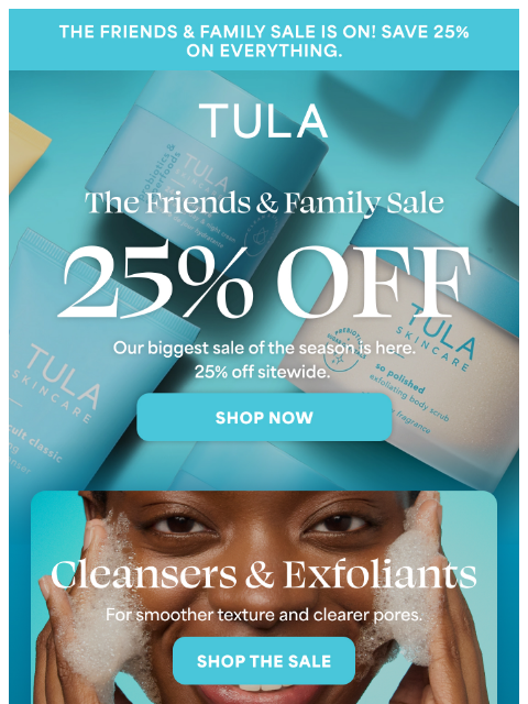 tula newsletter: It's the BIGGEST sale of the season—25% off everyt...