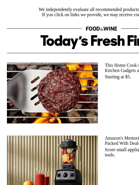 foodandwine newsletter: Take Up to 80% Off Kitchen Faves at Amazon's Long ...
