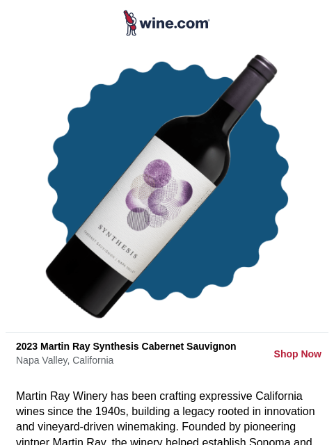 wine newsletter: A 96-Point Napa Cabernet Under $30