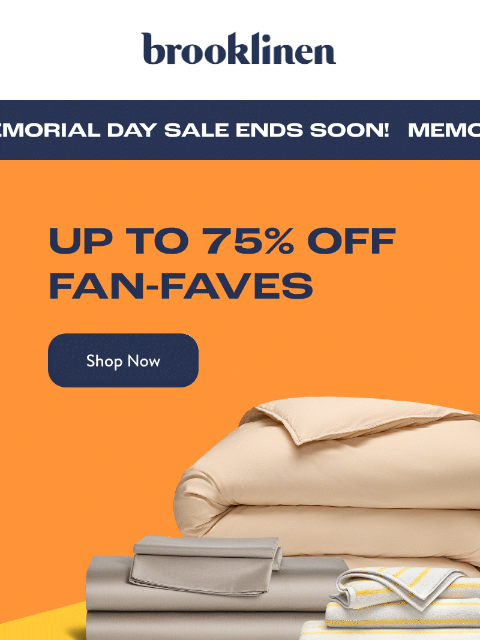 brooklinen newsletter: It's A SALE ON SALE!