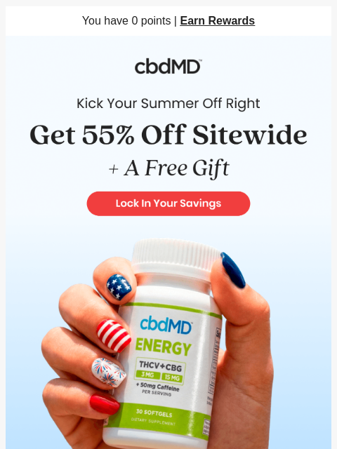 cbdmd newsletter: Your Best Summer Starts at 55% Off