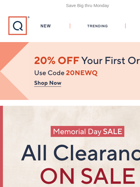 qvcemail newsletter: Up to 55% Off Memorial Day Clearance