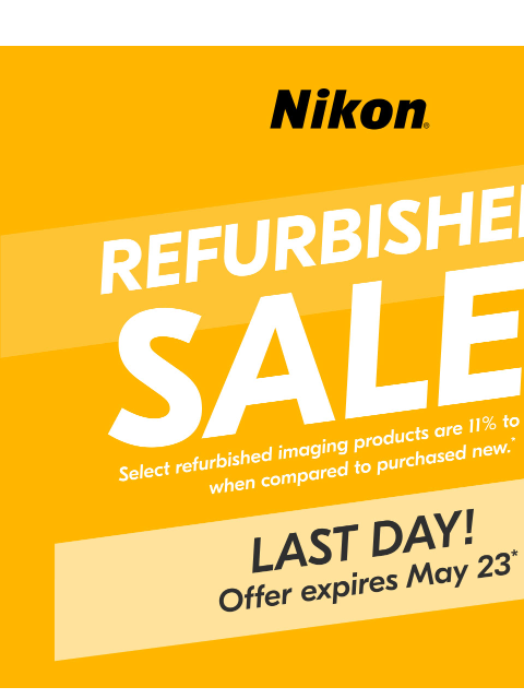 Amazing offers on refurbished items while they last! View as web page Nikn Refurbished Sale! | Last Day! Z8 Body Only (Refurbished) Z8 24-120mm Kit (Refurbished) Z8 Body Only lens sold separately (