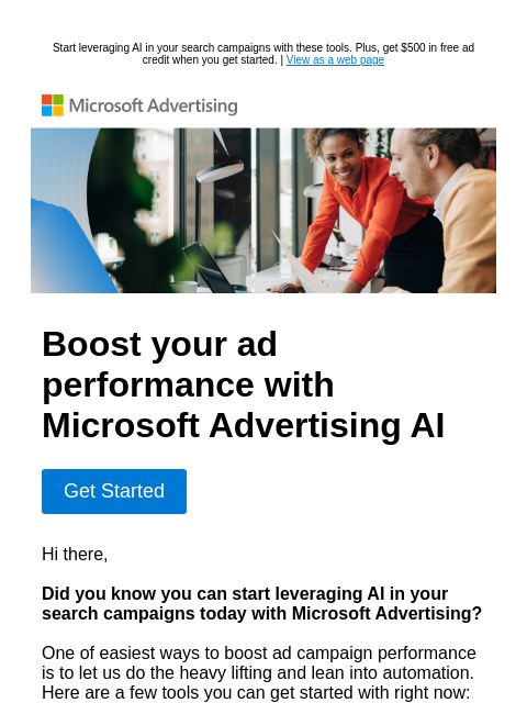 microsoftadvertising newsletter: Boost your ad performance with AI