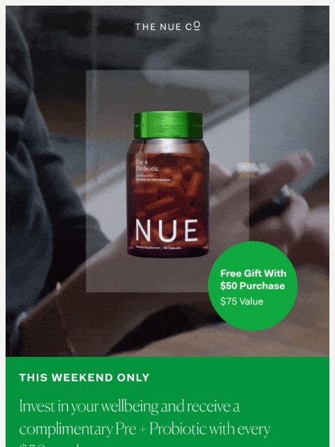 thenueco newsletter: Free Gift with $50+ Purchase