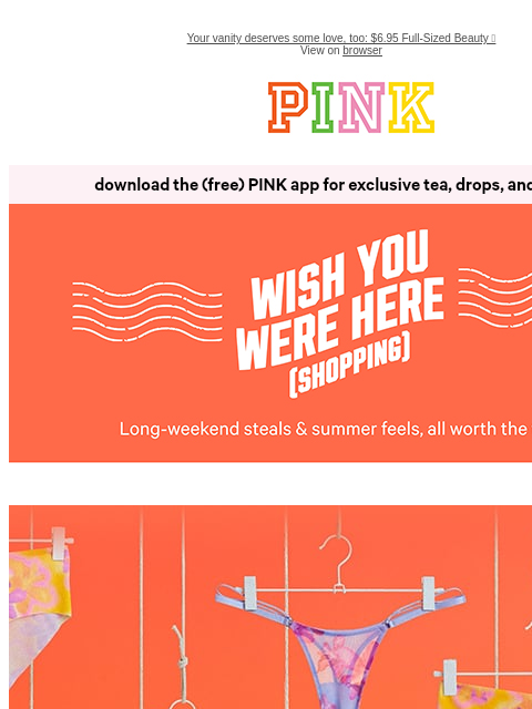 vspink newsletter: Stock-Up Time: 10/$40 Panties 🩲