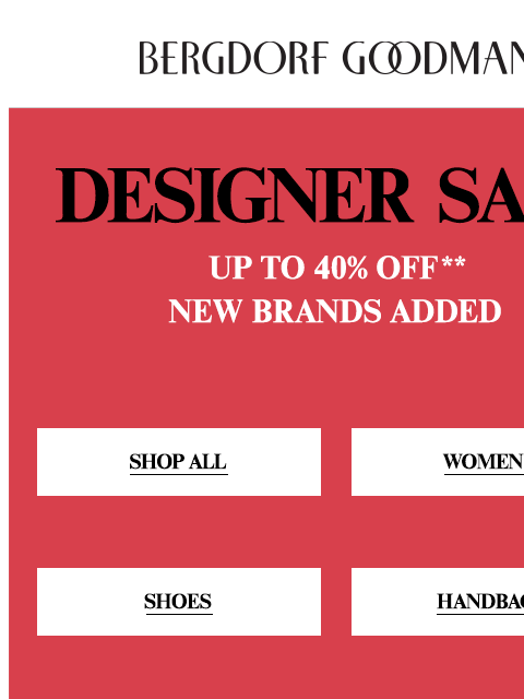 bergdorfgoodman newsletter: Designer Sale Event