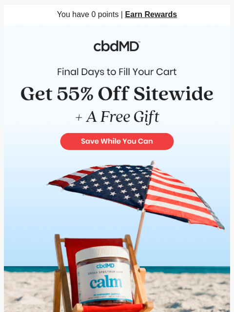 cbdmd newsletter: Last Days to Save Big This Holiday