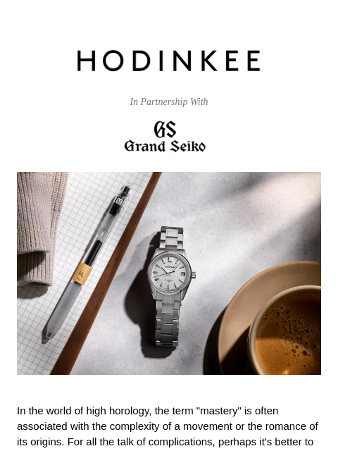hodinkee newsletter: The SLGB003 from Grand Seiko is Engineering Excell...