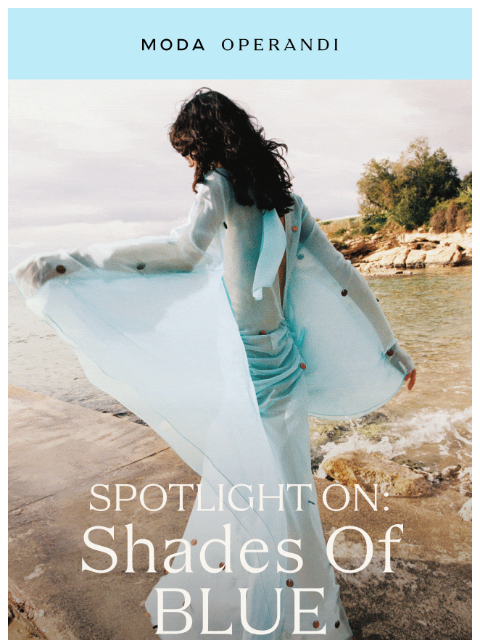 modaoperandi newsletter: Shades of BLUE