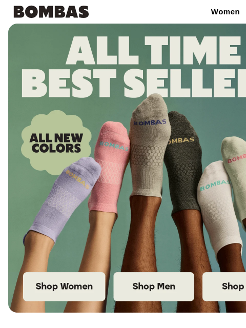 bombas newsletter: Best Sellers? In New Colors?