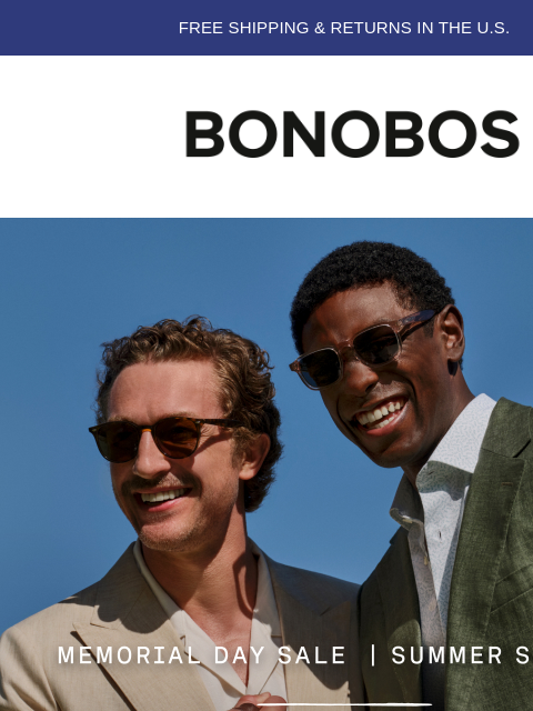 bonobos newsletter: 30% Off Suits for Warm Weather