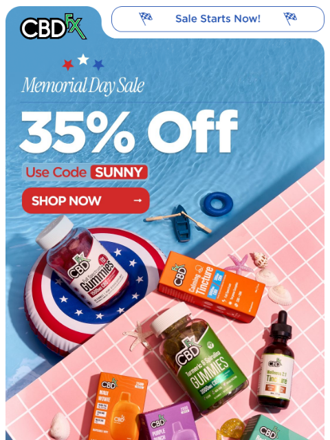 cbdfx newsletter: Wind down with 35% OFF sitewide!