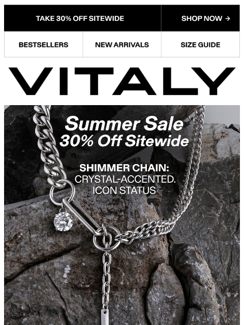 vitalydesign newsletter: Shop 30% off sitewide