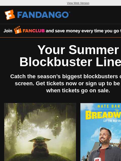 fandango newsletter: Your Summer Blockbuster Lineup ☀️