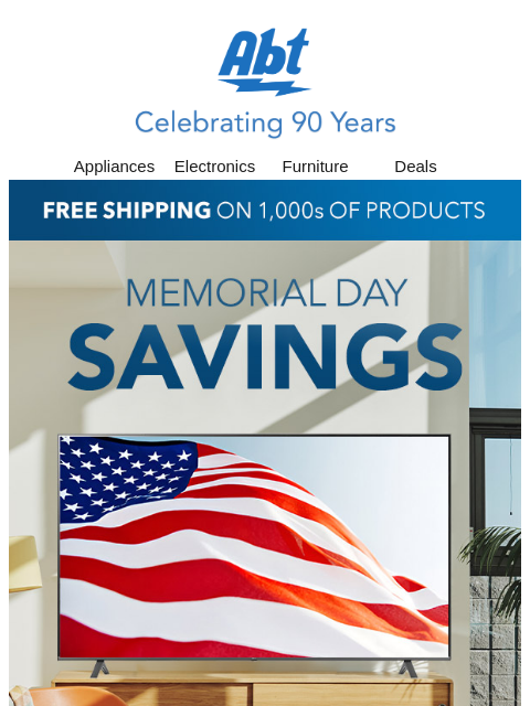 abt newsletter: Memorial Day Savings All Weekend Long!