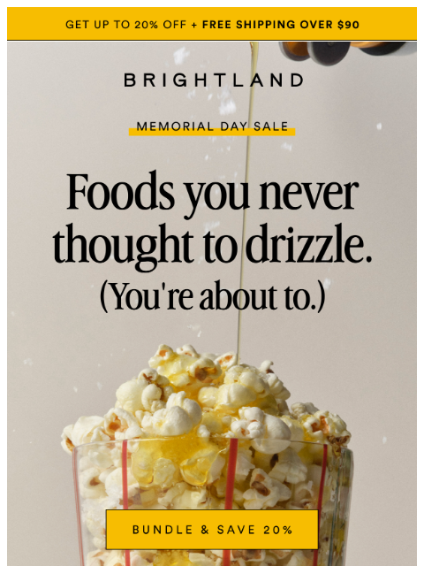 brightland newsletter: Get up to 20% OFF