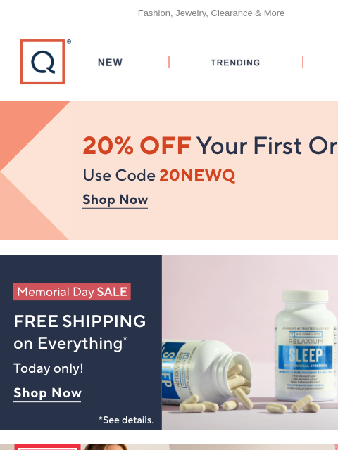 qvcemail newsletter: Sitewide Free Ship + Kim Gravel TSV® + Get 20% Off