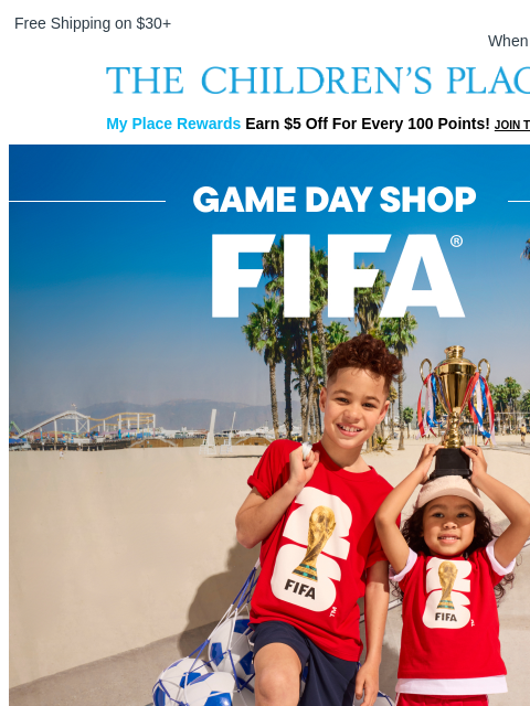 childrensplace newsletter: FIFA World Cup Jerseys are Here! ⚽️