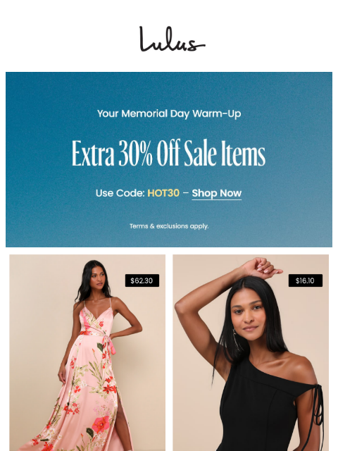 Haven't you heard? HOT30 = Extra 30% off all sale items. xoxo Lulus ͏ ͏ ͏ ͏ ͏ ͏ ͏ ͏ ͏ ͏ ͏ ͏ ͏ ͏ ͏ ͏ ͏ ͏ ͏ ͏ ͏ ͏ ͏ ͏ ͏ ͏ ͏ ͏ ͏ ͏ ͏ ͏ ͏ ͏ ͏ ͏ ͏ ͏ ͏ ͏ ͏ ͏ ͏ ͏ ͏ ͏ ͏ ͏ ͏ ͏ ͏ ͏ ͏ ͏ ͏ ͏ ͏ ͏ ͏ ͏ ͏ ͏ ͏ ͏ ͏