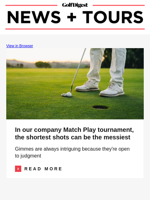 Former Ryder Cupper pulls off insane recovery shot from fairway bunker GolfDigest View in Browser In our company Match Play tournament, the shortest shots can be the messiest In our company Match Play