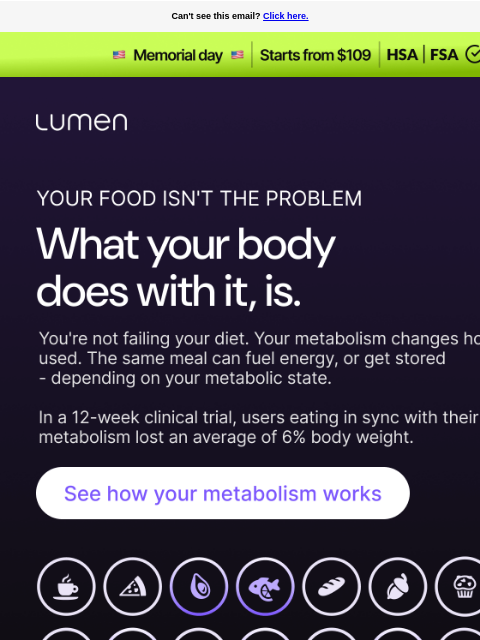 lumen newsletter: "I eat healthy. I genuinely don't understand why I...