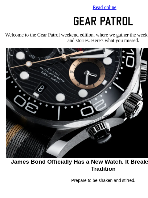 gearpatrol newsletter: This Is James Bond's New Watch