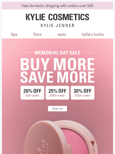 kyliecosmetics newsletter: ALMOST OVER: up to 30% off ⏰