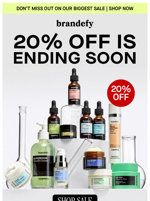 brandefyskin newsletter: 📢 BIGGEST SALE OF THE YEAR!