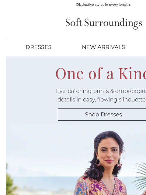 softsurroundings newsletter: New Signature Dresses