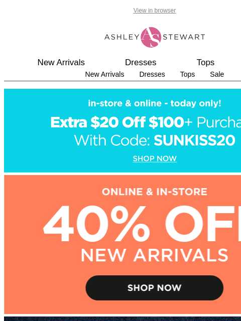 ashleystewart newsletter: This just in: NEW denim made for your inner diva �...