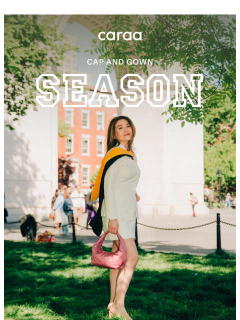 caraa newsletter: Meet the grad + her go-to bags