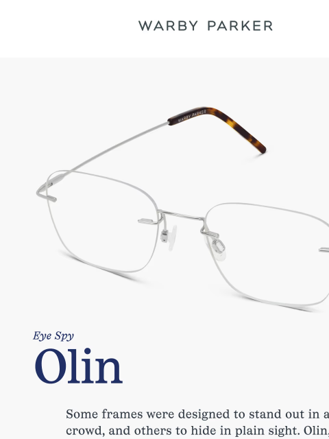 warbyparker newsletter: A very minimalist frame
