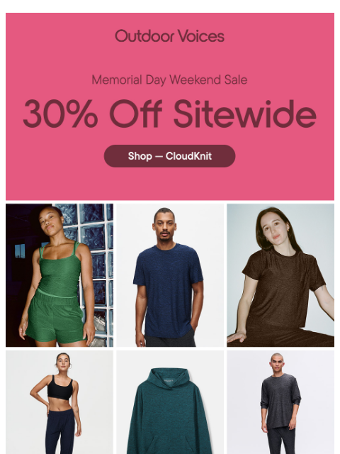 outdoorvoices newsletter: SELLING FAST: CLOUDKNIT