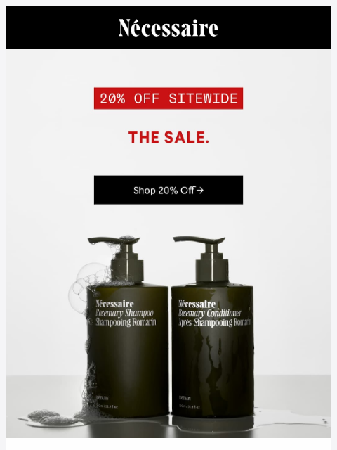 necessaire newsletter: 20% Off Sitewide
