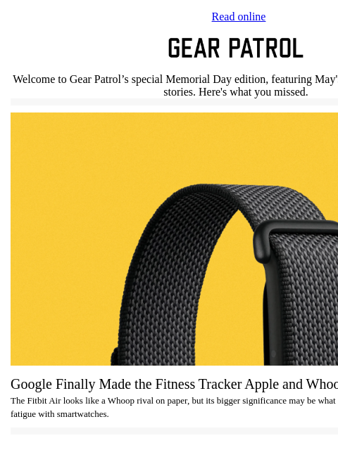 gearpatrol newsletter: Google Made the Fitness Tracker Apple and Whoop Wo...