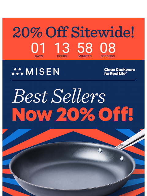 misen newsletter: Memorial Day Sale: Enjoy 20% off Best Sellers