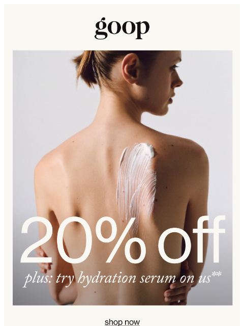 goop newsletter: today only: get a free exosome serum