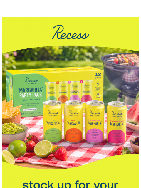 takearecess newsletter: your bbq deserves better drinks