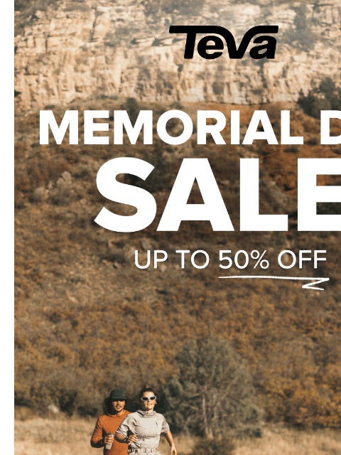 teva newsletter: YOUR LAST CHANCE. 50% OFF ENDS TONIGHT.