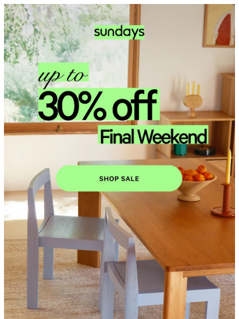 sundays-company newsletter: You almost missed this