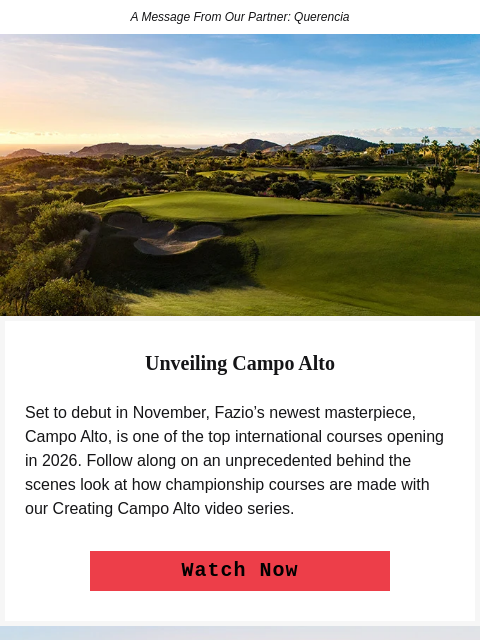 golfdigest newsletter: Los Cabo’s newest Fazio course takes shape at Quer...