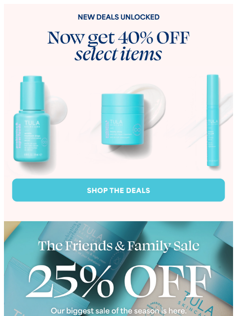 tula newsletter: NEW sale items added—now up to 40% OFF