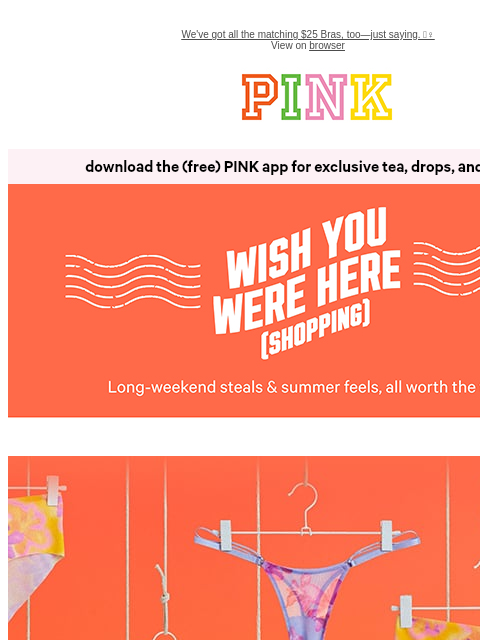 vspink newsletter: 10 Panties? 40 Bucks? Say Less.